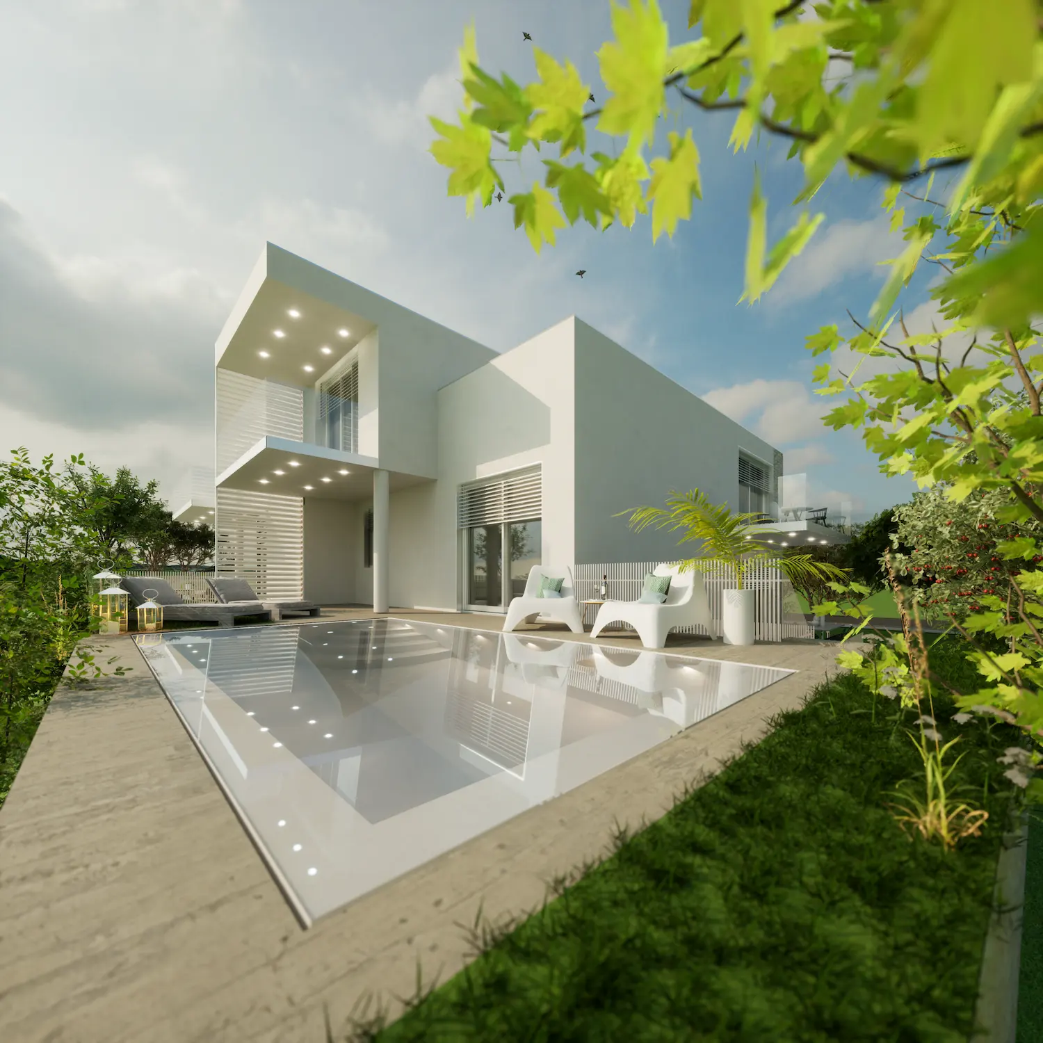 rendering esterno villa Kadef Service