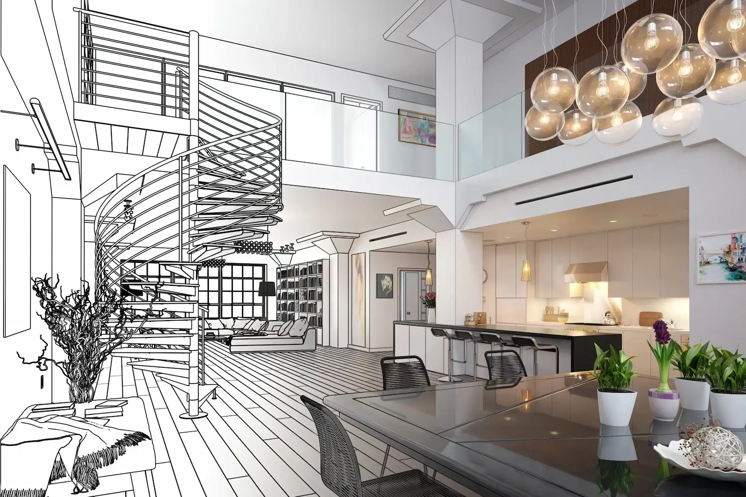 rendering interno villa scaled 1 Kadef Service