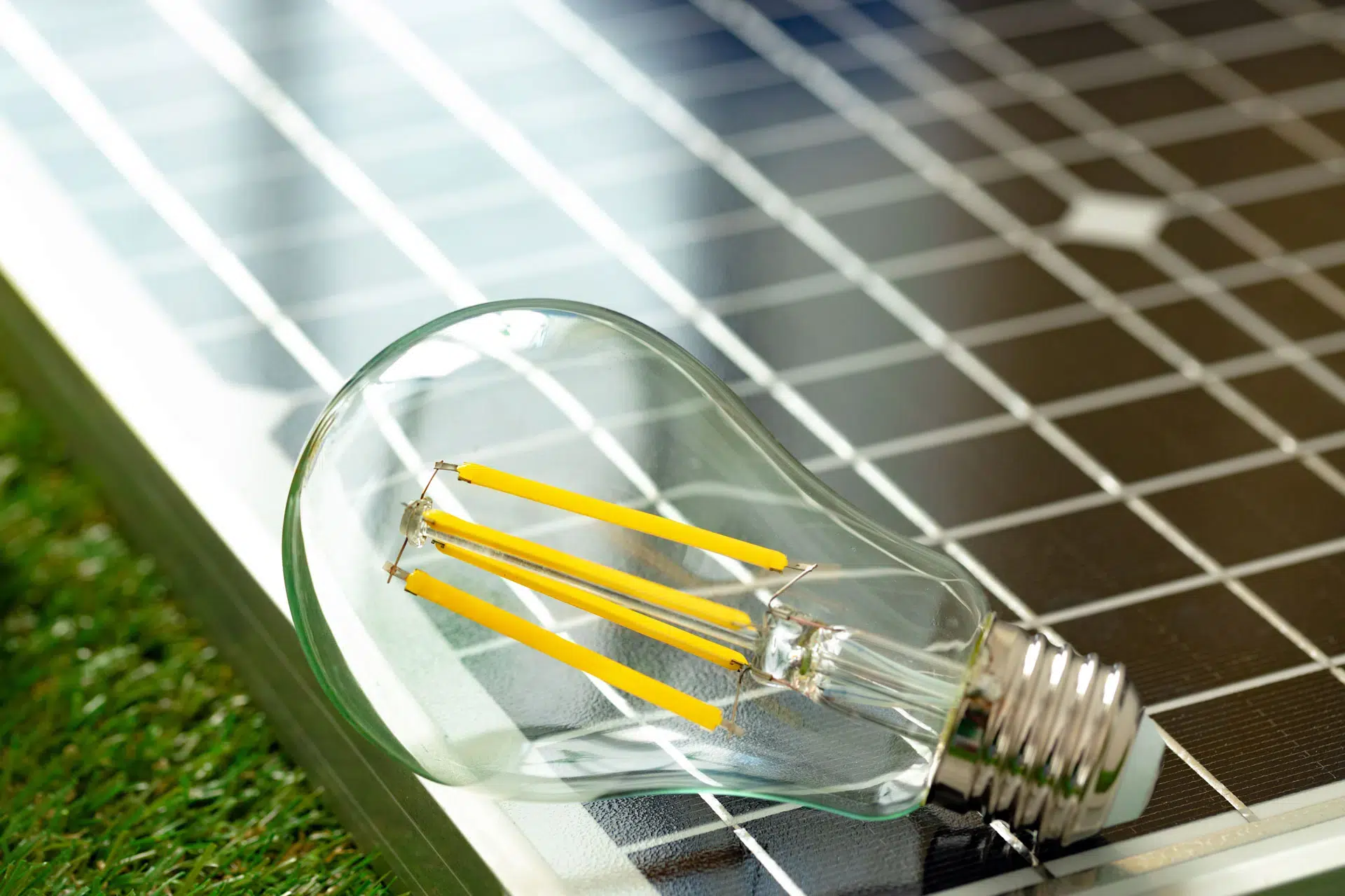 solar energy panel and light bulb green energy Kadef Service